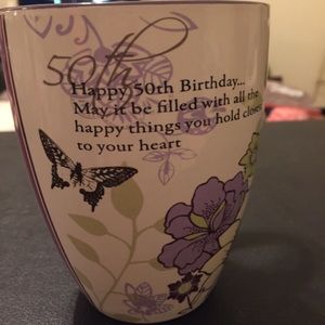 50th Birthday Mug | Purple, White, green | EUC